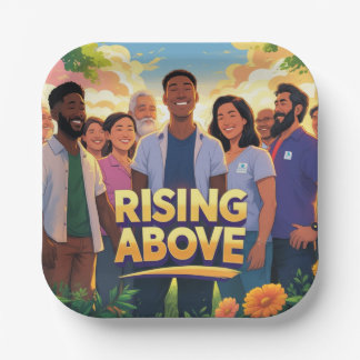 Rising Above (Square Plate) Paper Plates