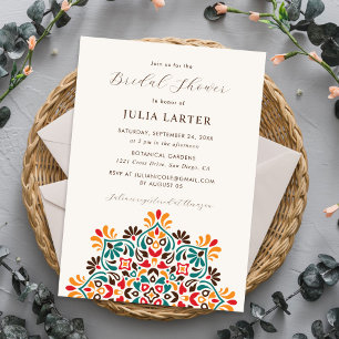Rising Boho Indo Fusion Mandala Bridal Shower Invitation