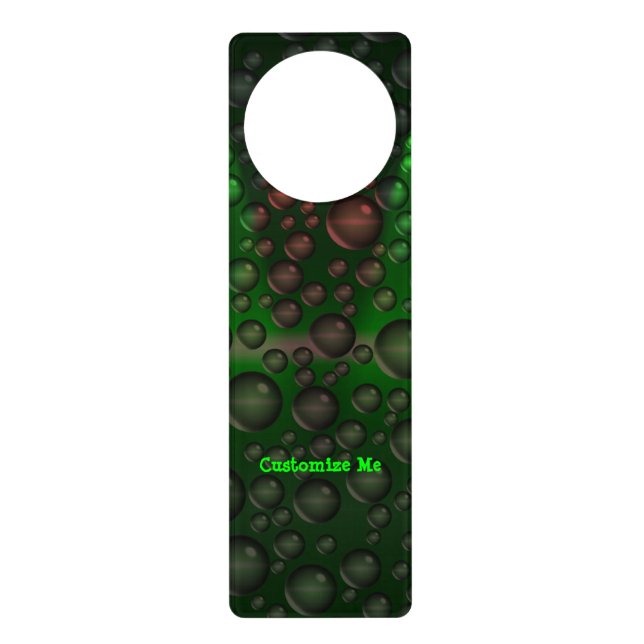 Rising Bubbles (Green&Red) Door Hanger (Front)