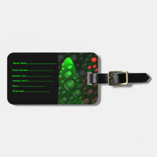 Rising Bubbles (Green&Red) Luggage Tag