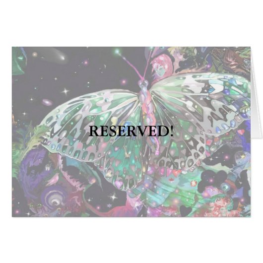 Rising Butterfly Table Card! Cards (Front Horizontal)