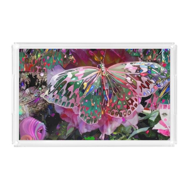 Rising Dawn Butterfly Acrylic Tray (Front)