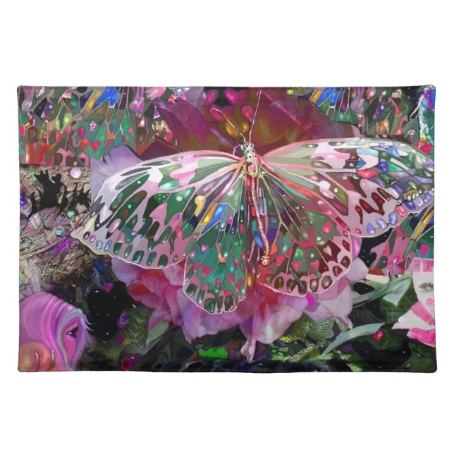 Rising Dawn Butterfly Cloth Placemat (Front)