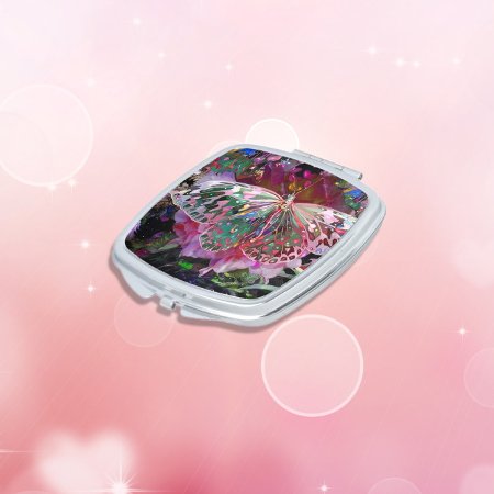 Rising Dawn Butterfly Compact Mirror