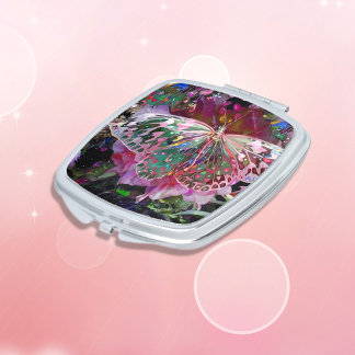 Rising Dawn Butterfly Compact Mirror