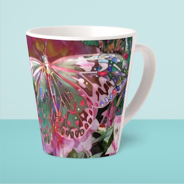 Rising Dawn Butterfly Latte Mug