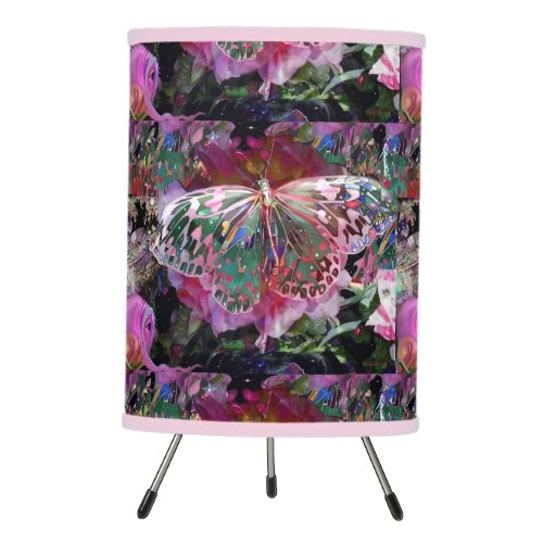 Rising Dawn Butterfly Tripod Lamp