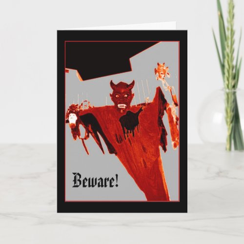 Rising Devil Halloween Card