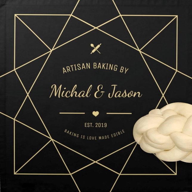 Rising Dough Cover. Clean Lines-BLACK Cloth Napkin (Creator Uploaded)