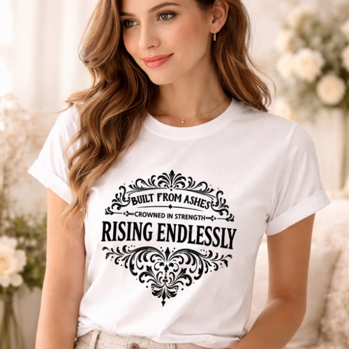 Rising Endlessly Women Vintage Typography T-Shirt