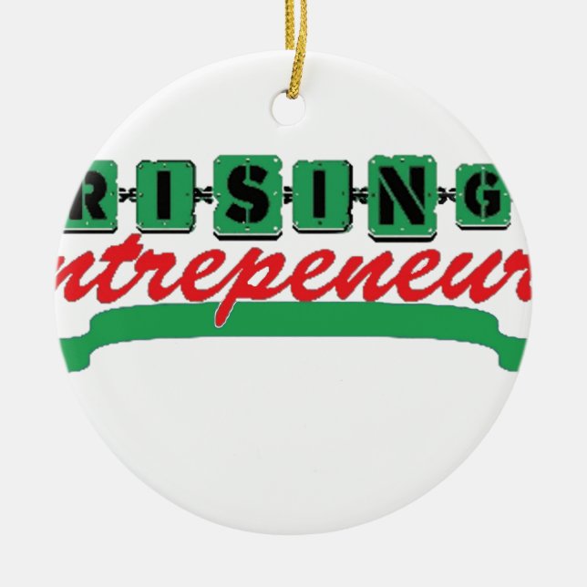 RISING ENTREPRENEUR CERAMIC ORNAMENT (Front)