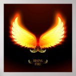 Rising Fire - Phoenix Wings Poster at Zazzle