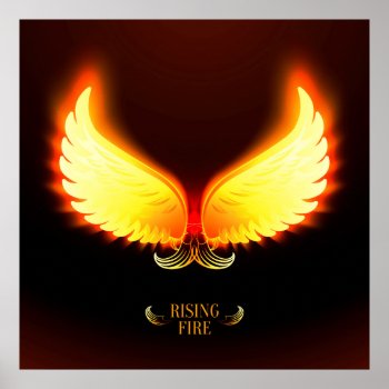 Rising Fire - Phoenix Wings Poster by GiftStation at Zazzle