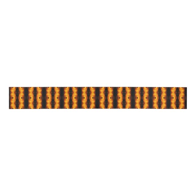 Rising Flames Abstract Grosgrain Ribbon (Front)