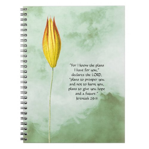 Rising Flower Bud Journal Jeremiah Scripture