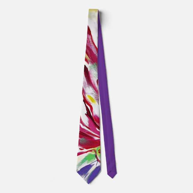 Rising flower neck tie (Front)