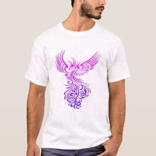 Rising From The Ashes  Phoenix Lilac Pink Ombre T-Shirt