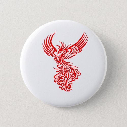 Rising From The Ashes Red Phoenix Tattoo Stencil Button