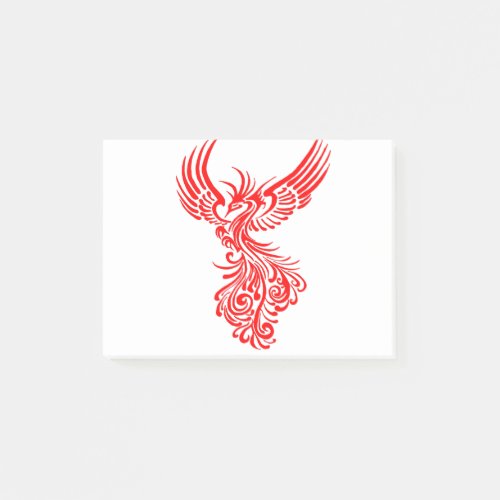 Rising From The Ashes Red Phoenix Tattoo Stencil Post_it Notes