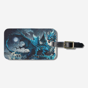 Rising from the Oceans-Dragon Artwork Luggage Tag