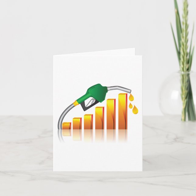 Rising Gas Prices Inflation Bar Chart Card (Front)