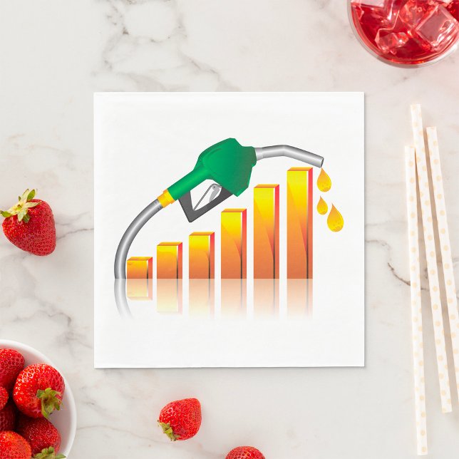 Rising Gas Prices Inflation Bar Chart Napkins (Creator Uploaded)