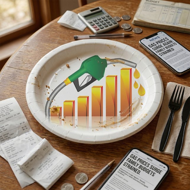 Rising Gas Prices Inflation Bar Chart Paper Plates (Creator Uploaded)