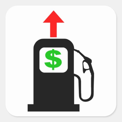 Rising Gas Prices Square Sticker