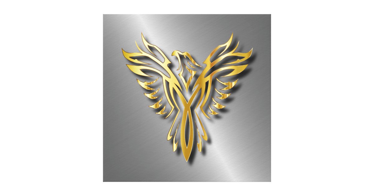 Rising Golden Phoenix Gold Flames With Shadows Canvas Print Zazzle Com Rising Golden Phoenix Gold Flames With Shadows Canvas Print Zazzle Com