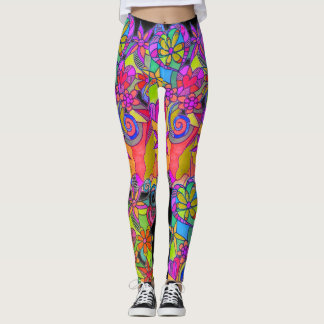 Rising Hearts Leggings by Leslie Clair Bures