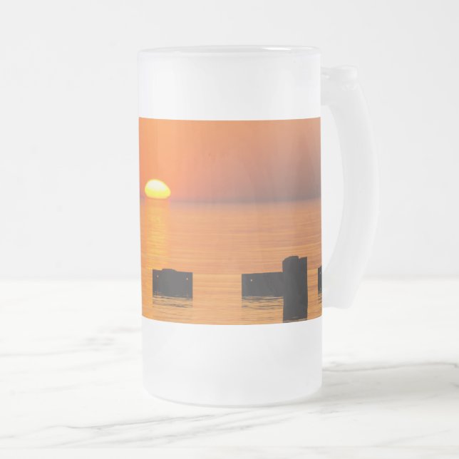 Rising Orange Frosted Mug (Front Right)