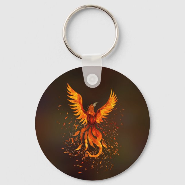 Rising Phoenix Bird Keychain (Front)