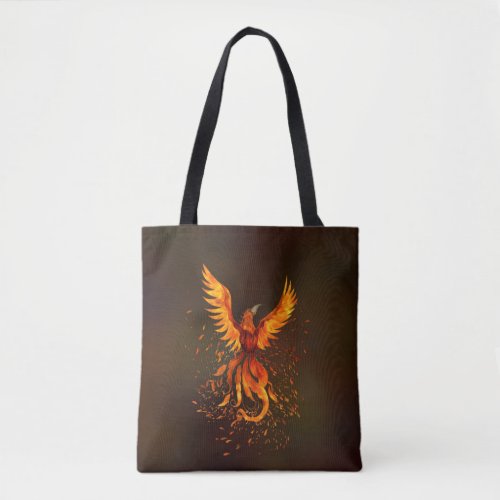 Rising Phoenix Bird Tote Bag