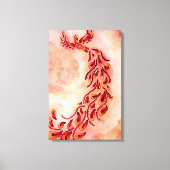 Rising Phoenix Canvas Print (Front)
