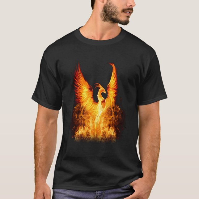 Rising Phoenix Fire Fenix Inspiration Gift T-Shirt (Front)