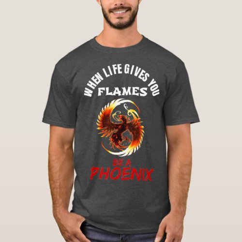 Rising Phoenix Flames Fire Bird Mythical Rebirth T_Shirt
