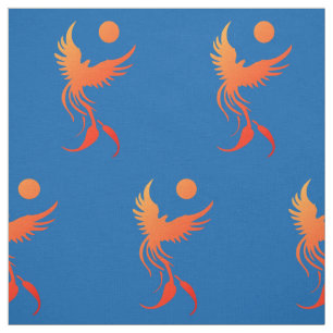 Rising Phoenix in Flames Fabric