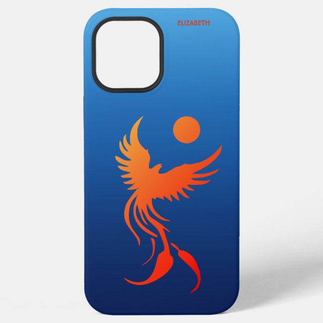 Rising Phoenix in Flames Iphone Case (Back)