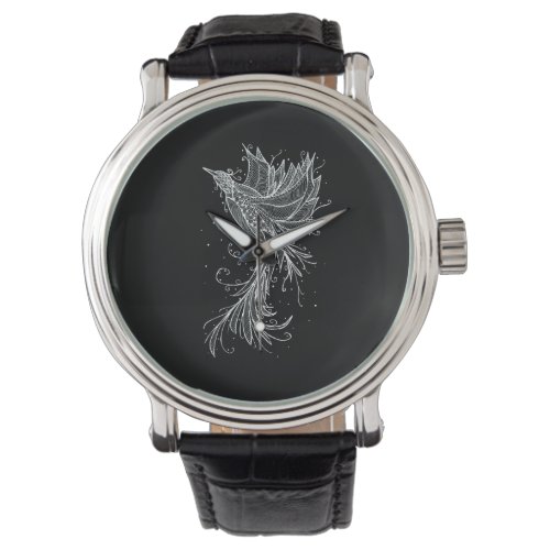 Rising Phoenix Lineart Black eWatch Watch