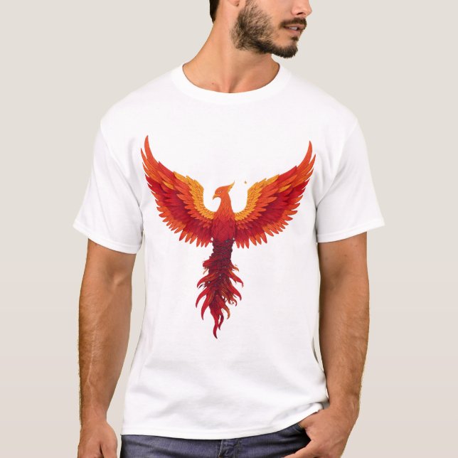 "Rising Phoenix" Mythical Bird Graphic Tee – Vibra (Front)