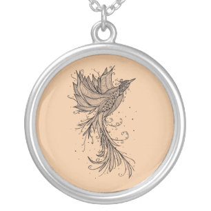 Rising Phoenix Peach Necklace