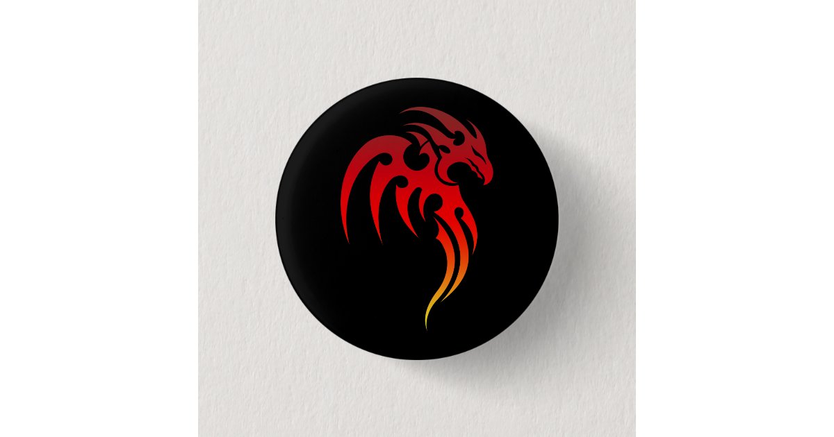 Rising Phoenix Tribal Symbol Pinback Button | Zazzle