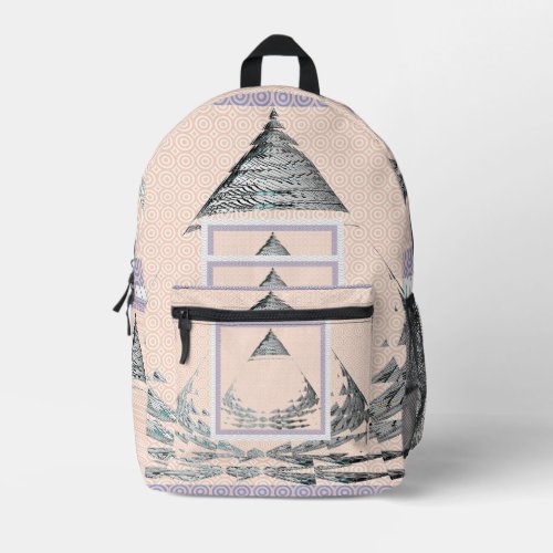 Rising Pyramid Printed Backpack