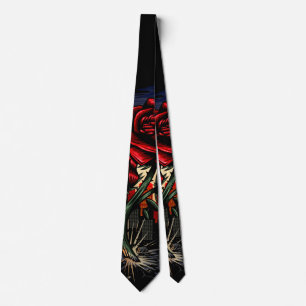 Rising Rose Neck Tie