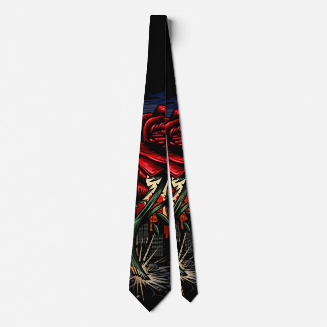 Rising Rose Neck Tie (Front)