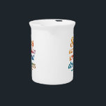 Rising Strength   T-Shirt Beverage Pitcher<br><div class="desc">This powerful design showcases the motivational phrase,  *"Rise above the storm and you will find the sunshine, "* in a bold yet graceful typeface. A reminder that challenges are temporary,  and perseverance leads to brighter days. Perfect for uplifting posters,  apparel,  and inspirational spaces.</div>