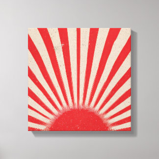 Rising Sun Background – Retro Vintage Rays Canvas Print