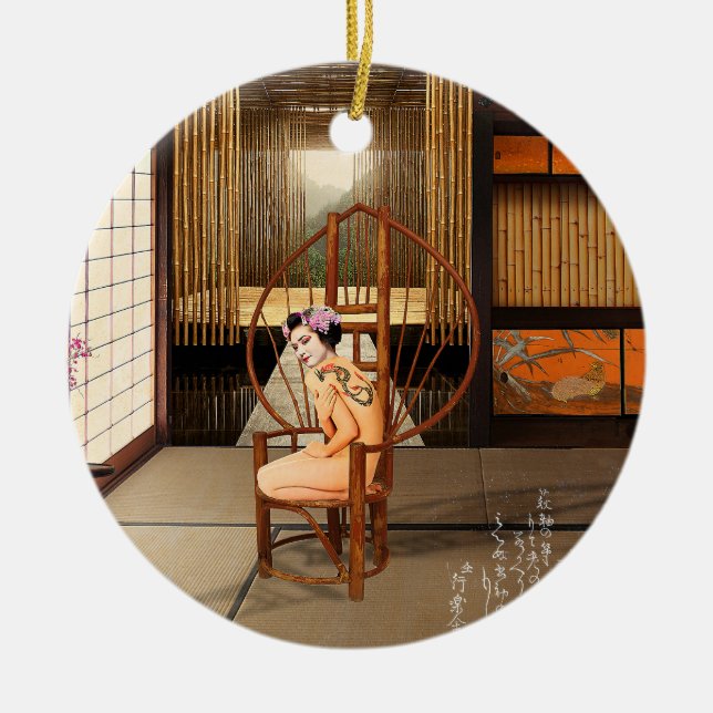 Rising Sun Ceramic Ornament (Front)