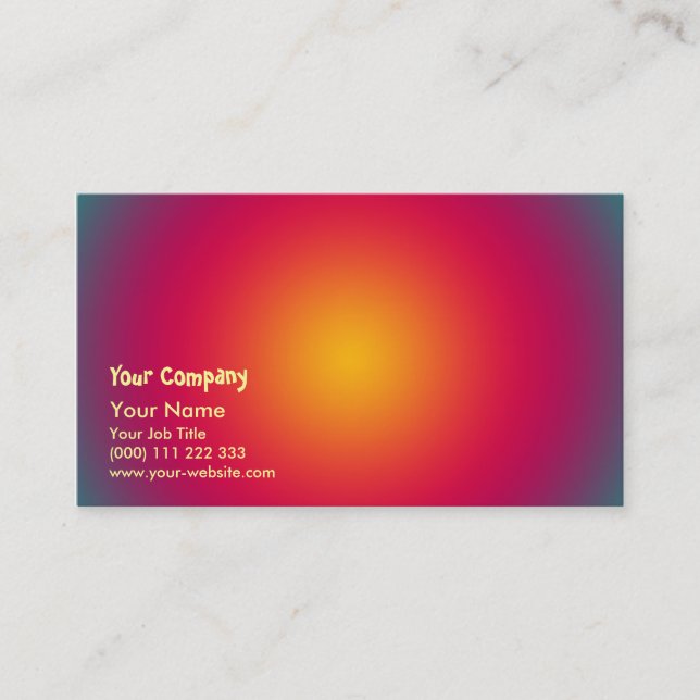 Rising Sun color harmony Business Card (Front)