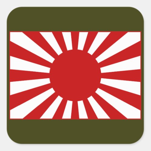 Rising Sun Flag 3 Square Sticker